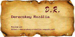 Derecskey Rozália névjegykártya
