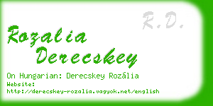 rozalia derecskey business card