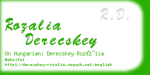 rozalia derecskey business card